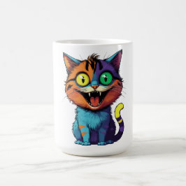 Taza De Café Divertido - Gato Sonriente - 