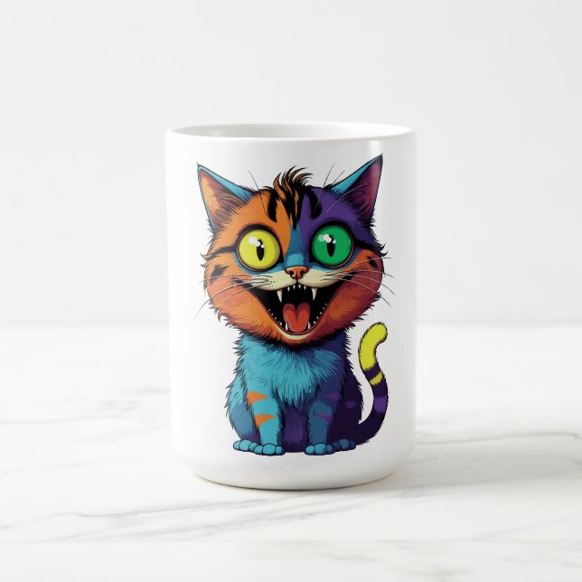 Taza De Café Divertido - Gato Sonriente -  (Centro)