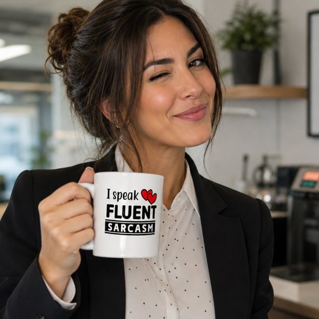 Taza De Café Divertido Hablo Sarcasmo con Fluidez (Subido por el creador)