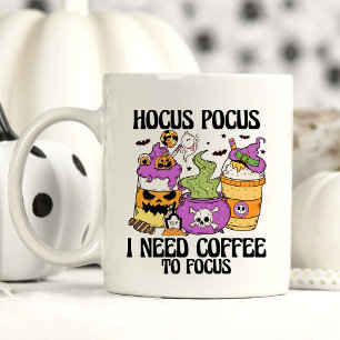 Taza De Café Divertido Halloween Hocus Pocus dice