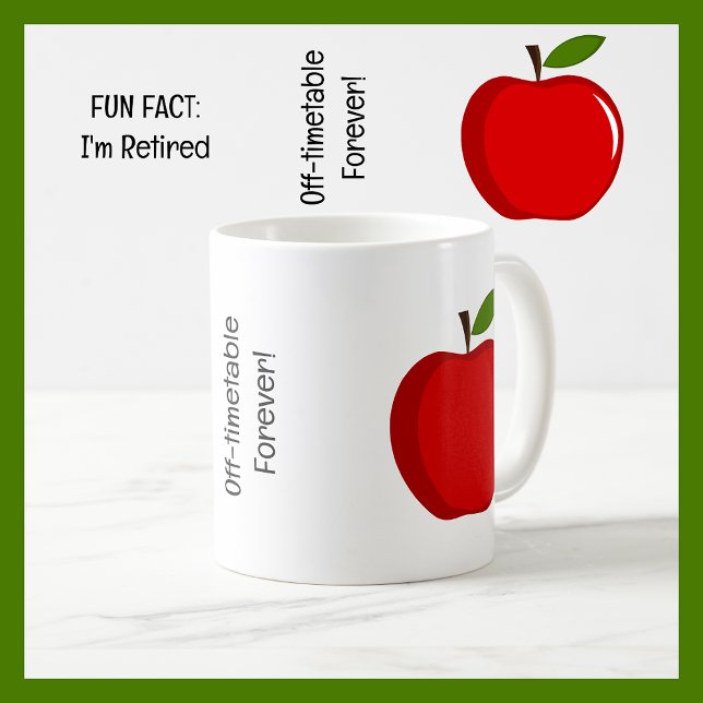 Taza De Café Divertido hecho de que estoy jubilado profesor div (Fun Fact: I'm Retired | Funny Retirement Mug for a Teacher | Cute modern elegant minimalist simple)