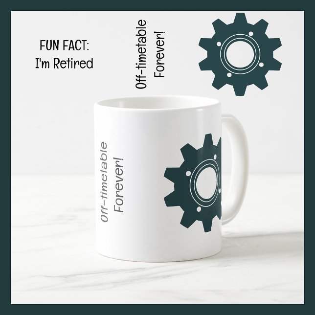 Taza De Café Divertido hecho, soy ingeniero mecánico jubilado g (Fun Fact: I'm Retired | Funny Retirement Mug for a Mechanical Engineer | Cute modern elegant simple)