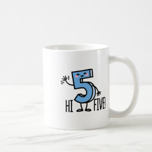 Taza De Café ¡Divertido Hi Five! Ola de saludo con mano alta nú
