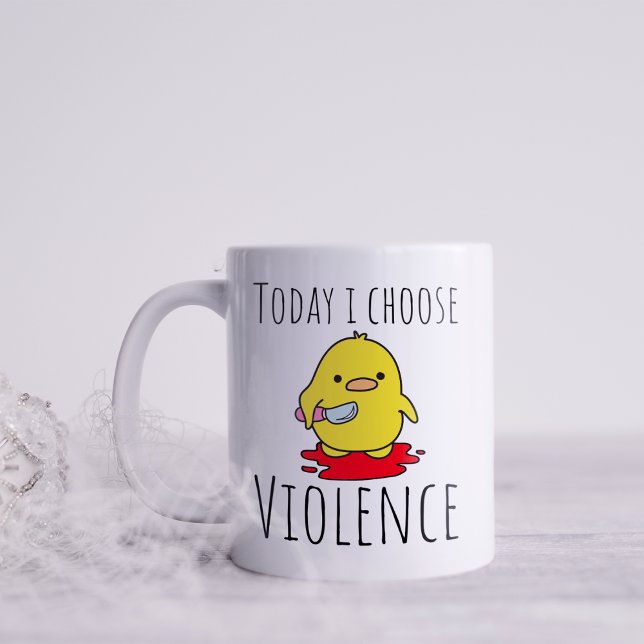 Taza De Café Divertido Hoy Elijo Violencia (Subido por el creador)