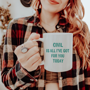 Taza De Café Divertido humorístico y sarcástico texto verde fue