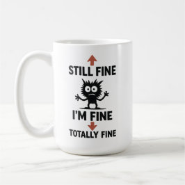 Taza De Café Divertido "I m Fine" Arrows Personalizado T-Shirt