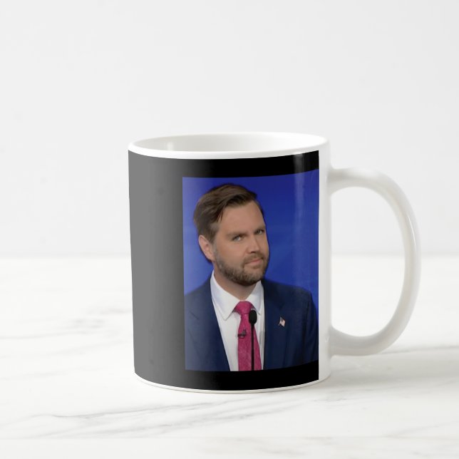 Taza De Café Divertido J.d Vance Meme Debate del vicepresidente (Derecha)