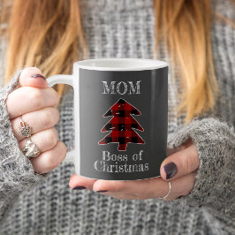 Taza De Café Divertido Jefe de Navidades Árbol de chapa de búfa