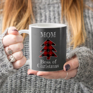 Taza De Café Divertido Jefe de Navidades Árbol de chapa de búfa