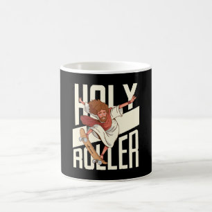 Taza De Café Divertido Jesús de Patineta Holy Roller