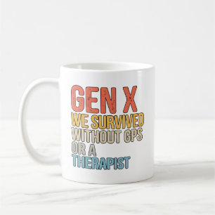 Taza De Café Divertido la Generación X Sobrevivió Sin Terapeuta