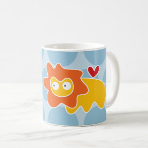 Taza De Café Divertido León Amarillo Dibujos Animados Lindos Pu