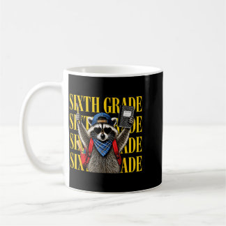 Taza De Café Divertido Maestro de Sexto Grado Fvibesl Mapache D