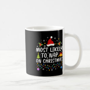 Taza De Café Divertido Más Probable De Napear En Navidades De N
