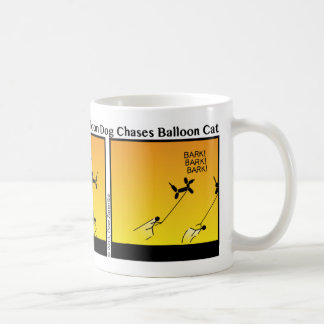 Taza De Café Divertido Mascota de globos Chase Stickman Mug - 1