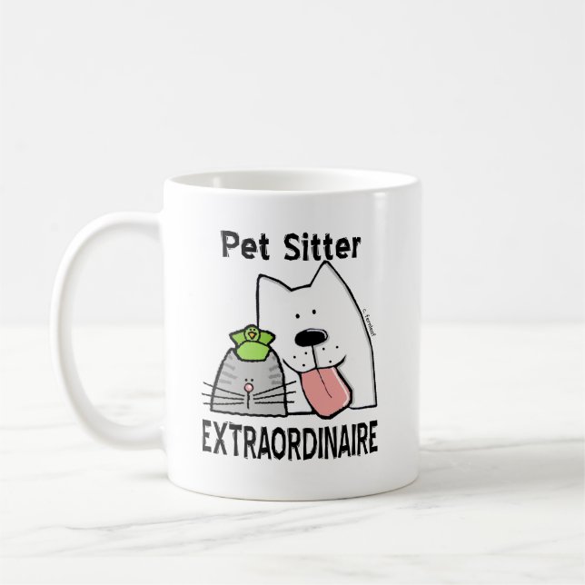 Taza De Café Divertido Mascota extraordinario Sitter (Izquierda)