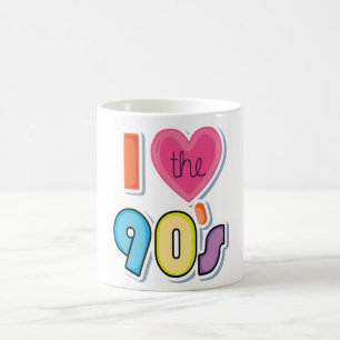 Taza De Café Divertido me encanta la fiesta temática de los 90,