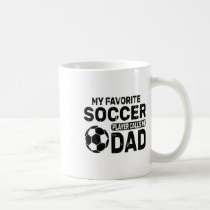 Taza De Café Divertido Mi jugador de fútbol favorito me llama P
