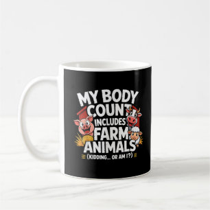 Taza De Café Divertido Mi Recuento de Cadáveres Incluye Animale