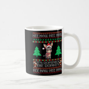 Taza De Café Divertido Navidad burro de Navidad italiano Domini
