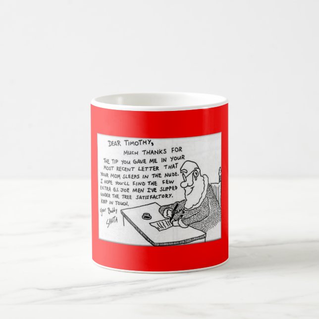Taza De Café divertido-navidad-letra (Centro)