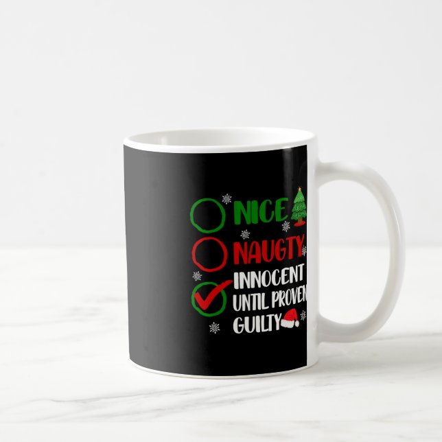 Taza De Café Divertido Navidades traviesos e inocentes navideño (Derecha)