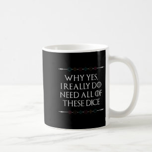 Taza De Café Divertido Nerdy Gaming D20 Rpg Dice Cita Graph