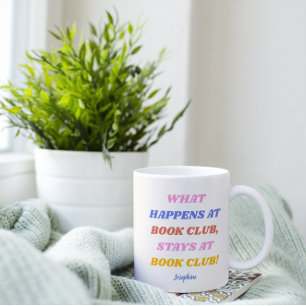 Taza De Café Divertido nombre colorido de la cita del club de l