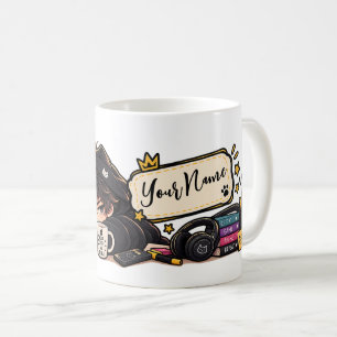 Taza De Café Divertido Nombre de Gato Anime Café Chibi