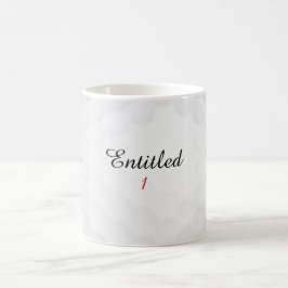Taza De Café Divertido Nombre de Golf Inicial Entitled 1 Person