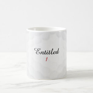 Taza De Café Divertido Nombre de Golf Inicial Entitled 1 Person