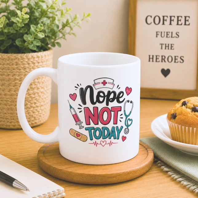 Taza De Café Divertido Nope No Hoy  (Subido por el creador)