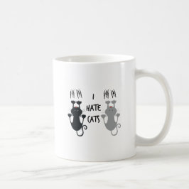Taza De Café Divertido "Odio a los gatos"