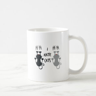Taza De Café Divertido "odio gatos "