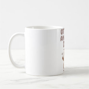 Taza De Café Divertido Otter Con Mustache, Un Papá Alarmante.
