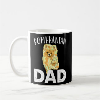 Taza De Café Divertido padre pomerano lindo amor perros hombres