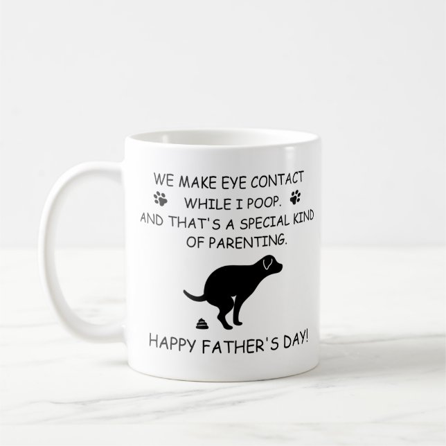 Taza De Café Divertido papá perro personalizado, día del padre  (Izquierda)