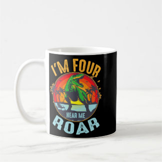 Taza De Café Divertido para Cumpleaños 4 Escucha Rugir Regalo p
