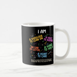 Taza De Café Divertido Paraeducador Corazón Para Cuidar Parapro