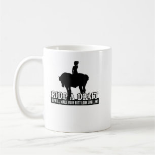 Taza De Café Divertido paseo en una camiseta para caballos para