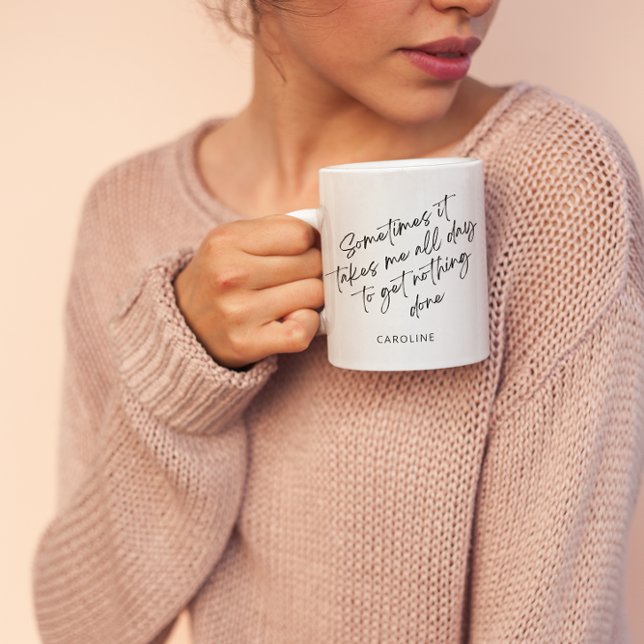 Taza De Café Divertido perezoso improductivo Personalizado de h (Subido por el creador)