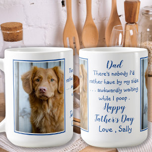 Taza De Café Divertido perro del día del padre - Foto del Masc