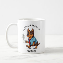 Taza De Café Divertido perro Kelpie australiano traje de negoci