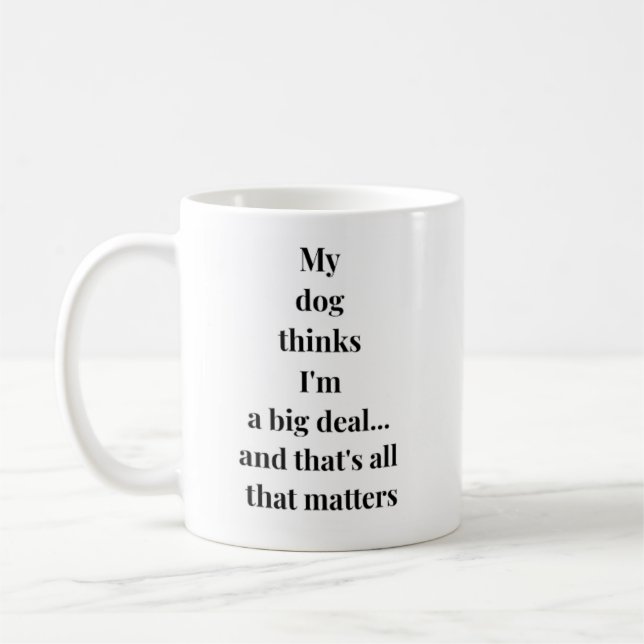 Taza De Café Divertido perro Mug (Izquierda)