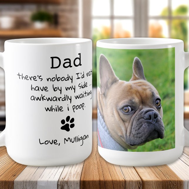 Taza De Café Divertido perro papá Mascota personalizado foto dí (Subido por el creador)