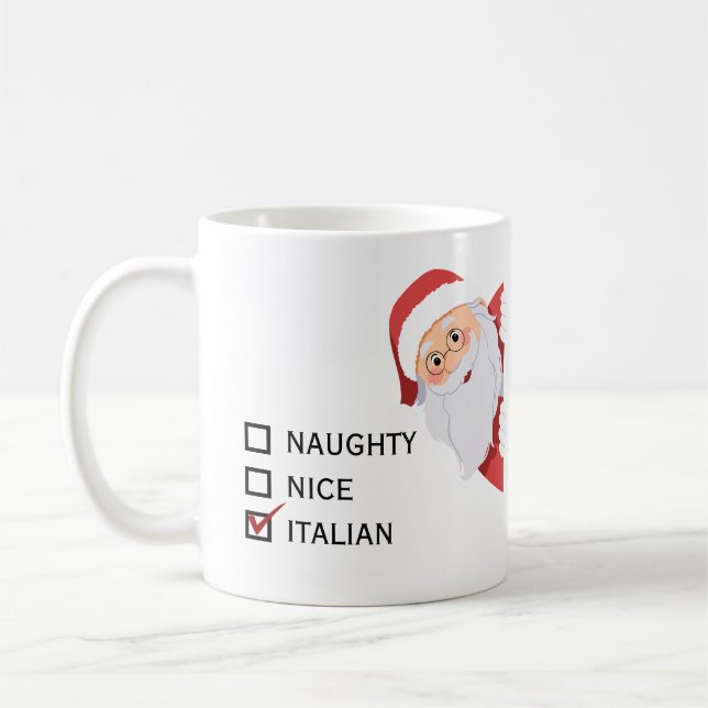Taza De Café Divertido personalizable de Navidades italianos (Izquierda)