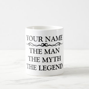 Taza De Café Divertido Personalizado El Hombre El Mito La Leyen
