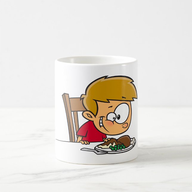 Taza De Café Divertido Personalizado excitado por la cena (Subido por el creador)