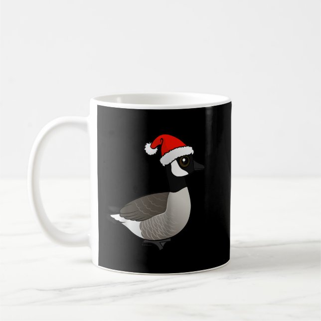 Taza De Café Divertido Personalizado lindo Santa Canada Navidad (Izquierda)