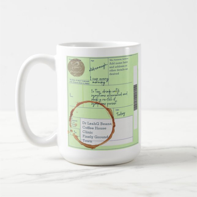 Taza De Café Divertido Personalizado ÚNICO UK TEA Amantes de la (Izquierda)
